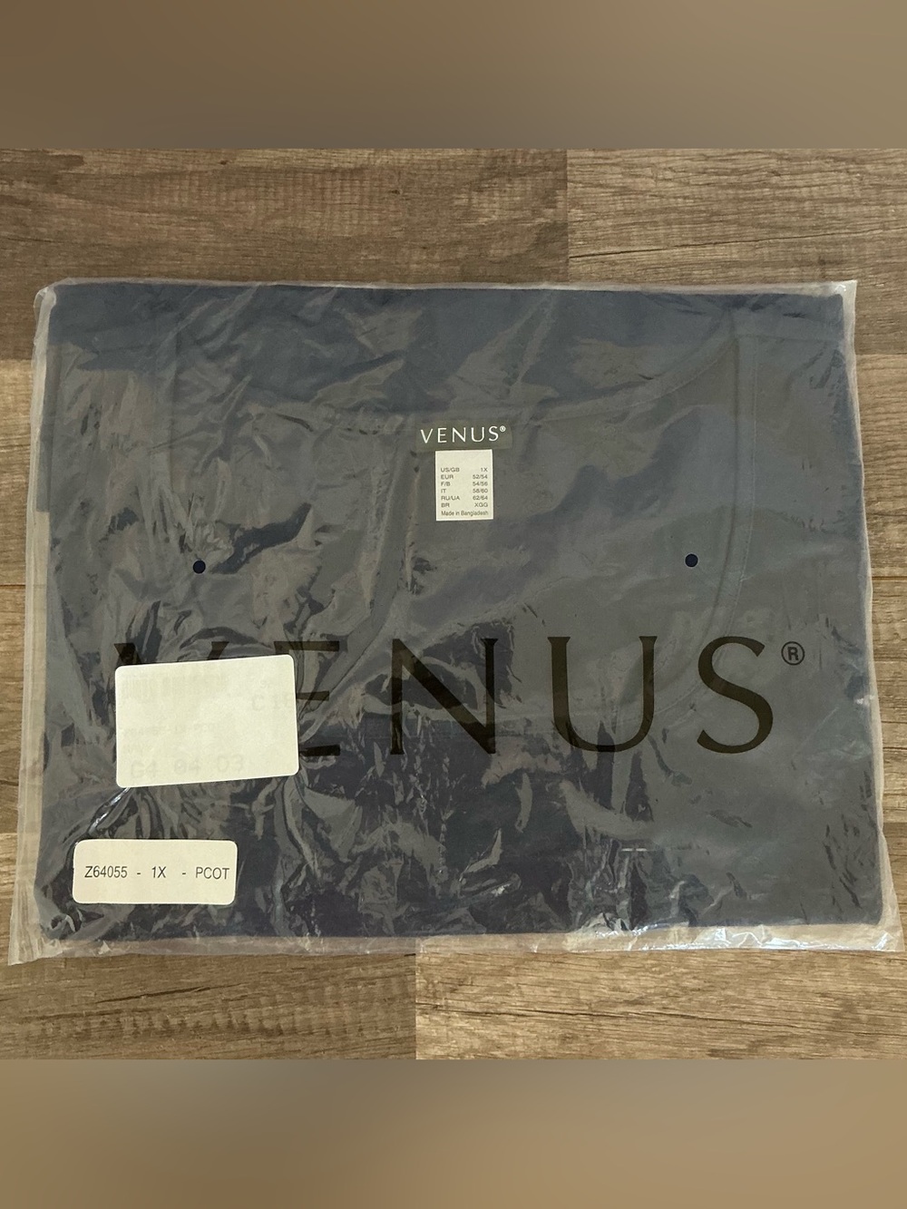 New Venus Navy Blue Scoop Neck Tee Cap Short Sleeve Size 1X